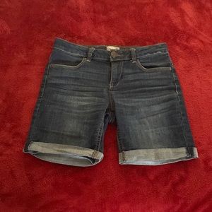 | Denim shorts | Size 12 | Real pockets |